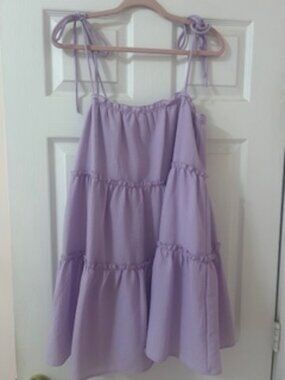 Purple Tie Strap Dress